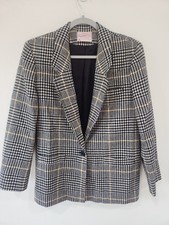 VTG Pendleton Checkered Tweed 100 Virgin Wool Blazer Jacket Sz 12 Petite