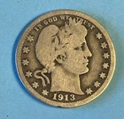 1913 Barber Quarter - 5th Lowest Mintage of Series