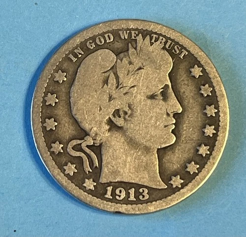 1913 Barber Quarter - 5th Lowest Mintage of Series
