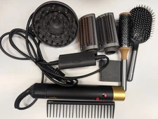 Dyson Airwrap Yellow Black Gold limited edition color. DIFFUSER, ATTACHMENTS