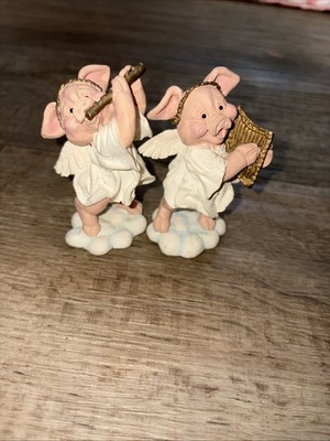KATHY WISE SET OF 2 PIGS PLAYING INSTRUMENTS
