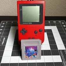 Nintendo Game Boy Pocket MGB-001 Red OEM Tested Working w. Tetris Game