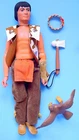 1976 MARX THE LONE RANGER RIDES AGAIN LITTLE BEAR INDIAN FIGURE w HIS HAWK
