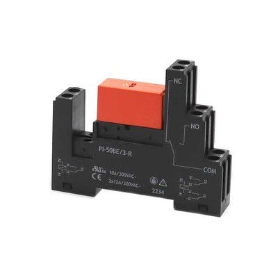 35mm DIN-Hutschienenrelais, 12V/DC, 1 Wechsler, 16A/250V~, 1TE, Schraubklemmen