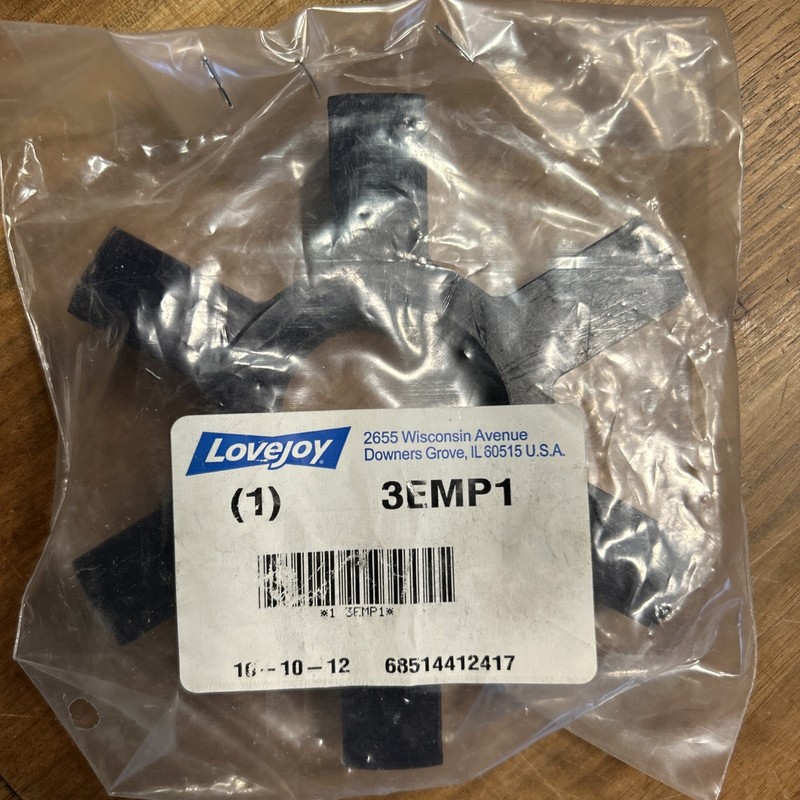 LOVEJOY L-225 JAW COUPLING SPIDER HUB INSERT, GENUINE OEM LOVEJOY COUPLING