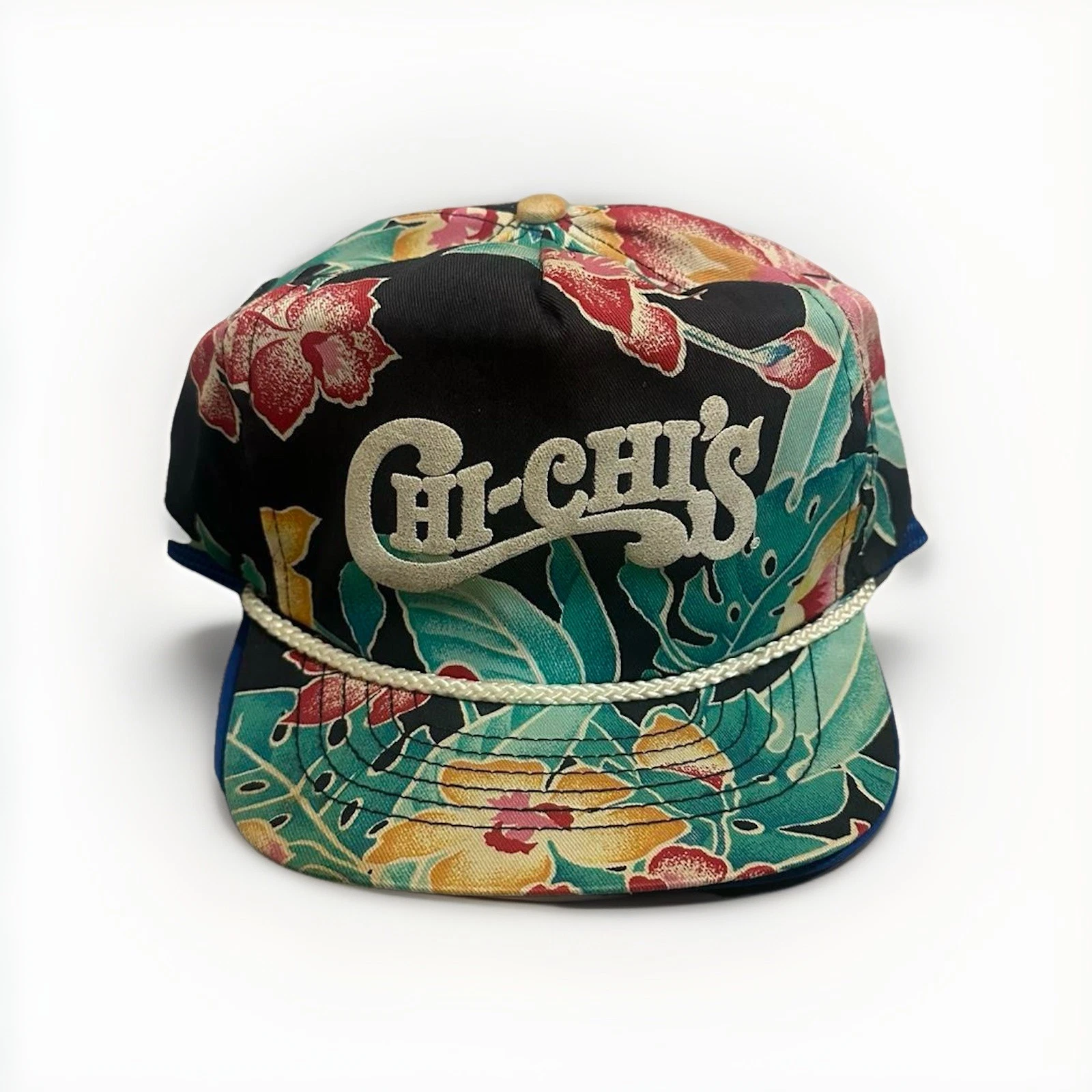 Vintage Chi-Chi’s Floral Snapback Hat Tropical Rope Cap 80s 90s
Opens in a new window or tab