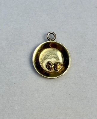 Selten Original Vintage 10K Gold Panning Nugget Miner Pan Charm Anhänger 0,66 Gramm