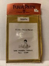 Vintage 1971 Flavia Patch #14 Unbleached Muslin Patch 10”x12” Crafts NOS