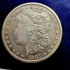 1881-CC Morgan Silver Dollar Choice XF Range - Key Date With Great Eye Appeal