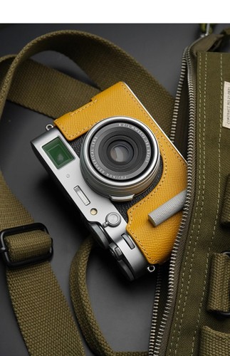 Genuine Leather Camera Bag Case Grip Protect Cover For Fujifilm X-100VI X100VI - Picture 21 of 38