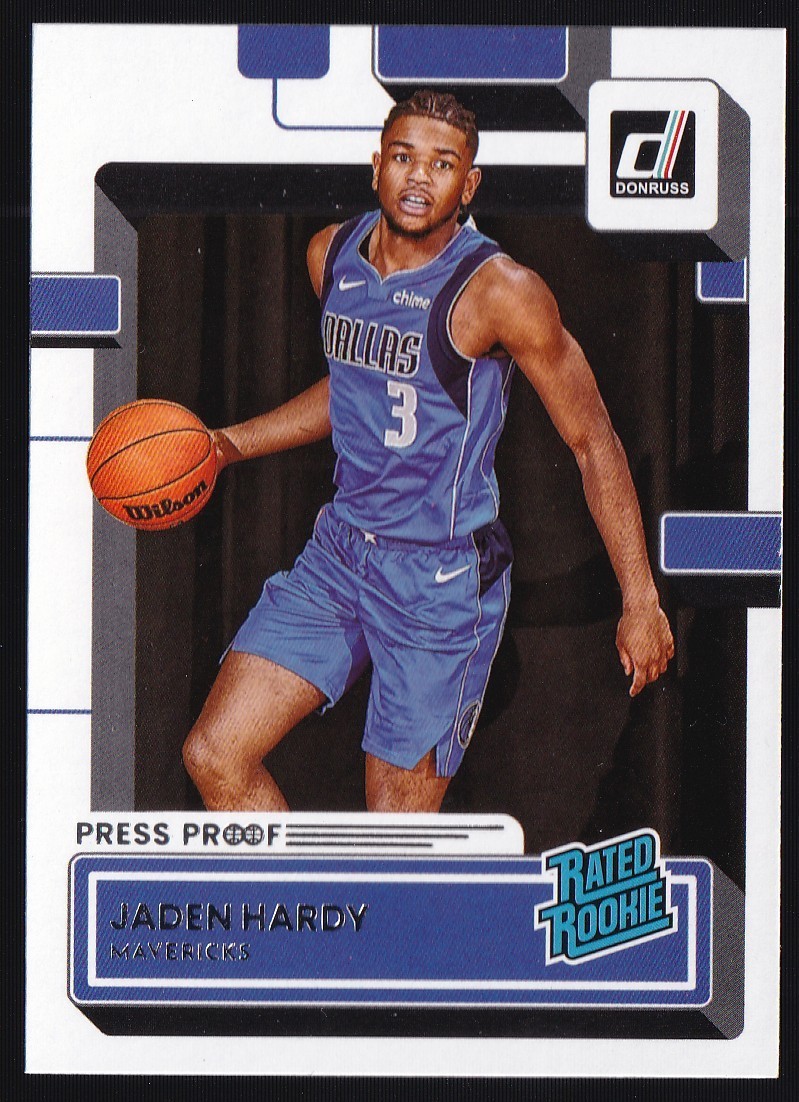 2022-23 Jaden Hardy RC Panini Donruss 235 Rated Rookie Press Proof Silver