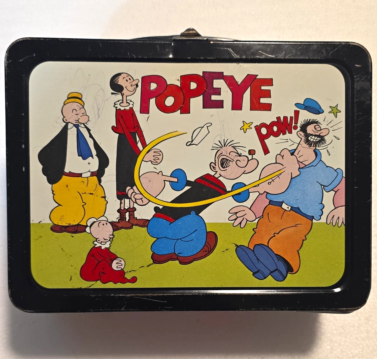 ヴィンテージ　ポパイ メタル　ランチボックス　1970年代　貴重 Popeye Lunch Box Indiana Collectible Metal Lunchboxes (Pre-1970