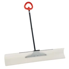Snow Pusher Shovel, 48 in Outdoor Snowplow Shovel with Ergonomic Grip, HDPE Plas