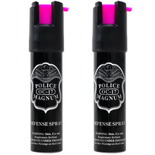 Police Magnum pepper spray self defense OC protection 2 PACK 3/4oz Twist Locks