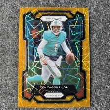 2023 Panini Prizm Tua Tagovailoa Orange Lazer Prizm #190 Miami Dolphins