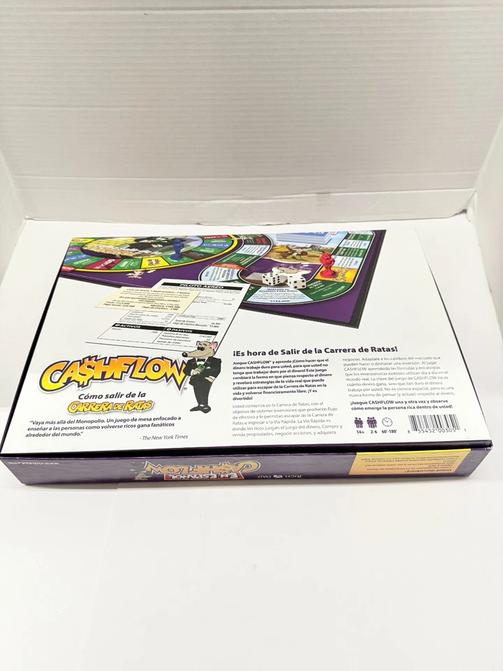 Rich Dad Poor Dad Cashflow Investing Board Game Spanish Complete Unused - Image 2 of 4