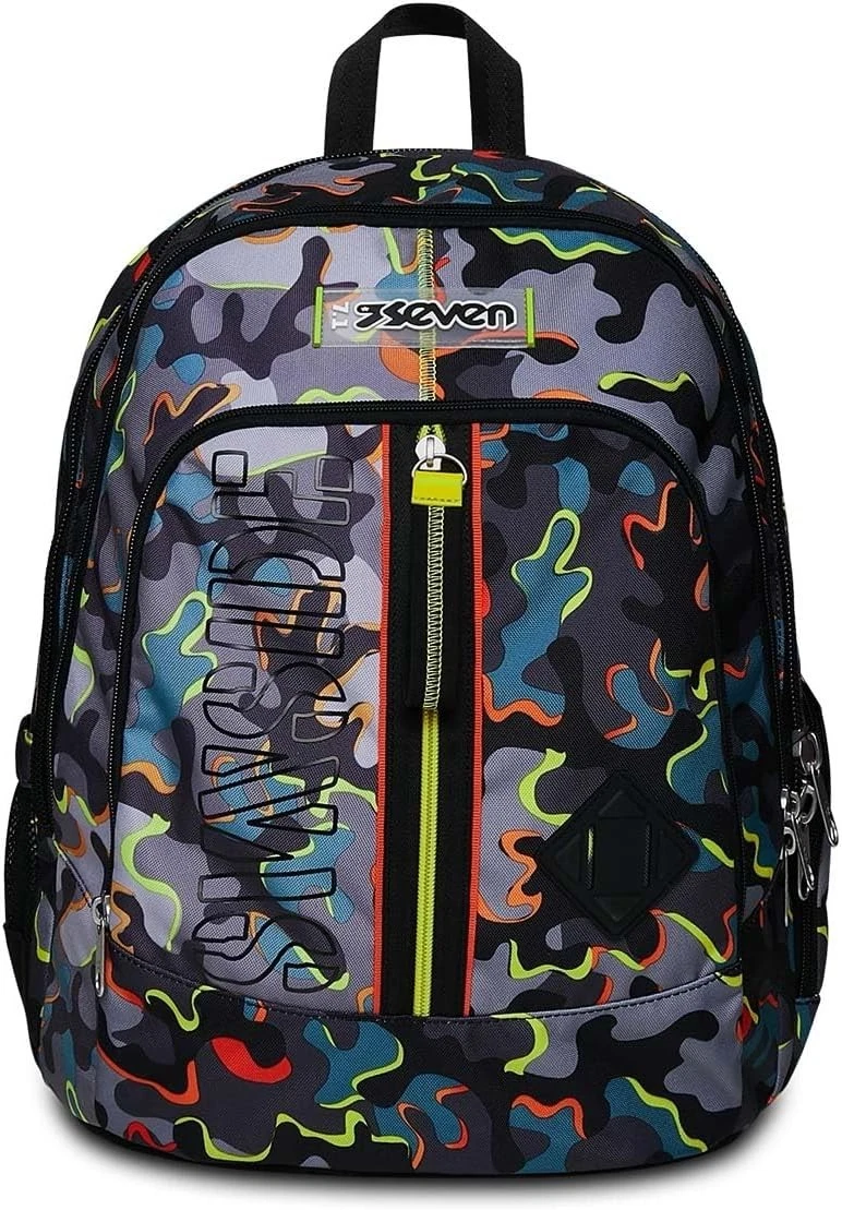 Zaino Scuola Per Bambina Con Ali Estraibili Unicorno - 29 Litri, Spallacci Imbottiti, Tasca Borraccia E Set Penne + Portachiavi (Design Fable Journey)
