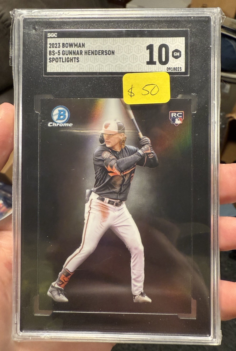 2023 Bowman GUNNAR HENDERSON Spotlights RC #BS-5 SGC 10 Orioles