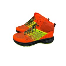 Hi-tec Mens Neon Orange Lime Green High Top Demolisher Hiking Boots Size 9.5 New