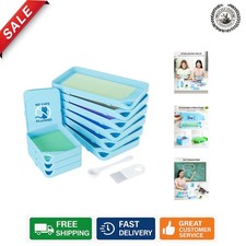 Interlocking Diamond Painting Trays Set - 10 Piece, Blue Acrylic for Adults