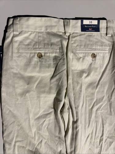 Vineyard Vines Boys Stretch Breaker Pants Khaki White Size 10 NEW - Picture 11 of 11