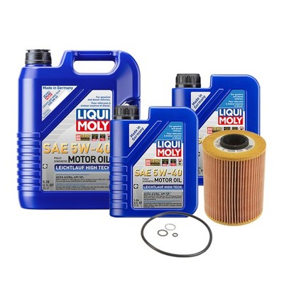 7L Liqui Moly Leichtlauf High Tech 5W40 Mann Oil Change Kit for BMW 325i L6 2.5L