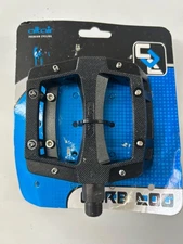 Wellgo 9/16” Bmx Alloy Platform Black Pedal No Reflector Set 201-15X17 NEW