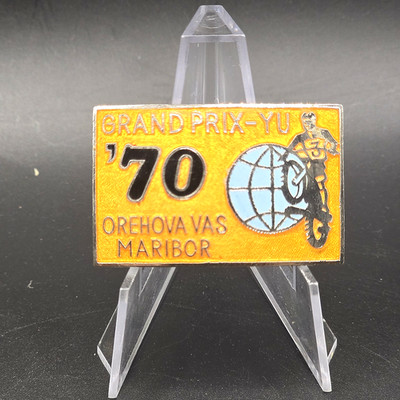 1970 Motorcycling Motocross Grand Prix Maribor, Slovenia Yugoslavia  pin Badge