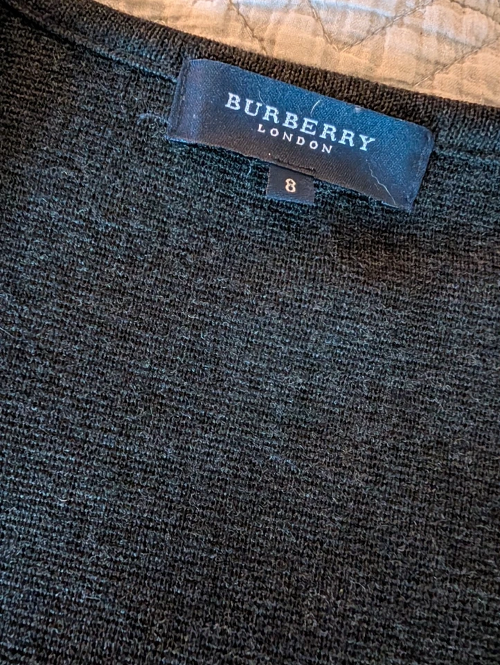 Chaleco Burberry Vintage Hombre L Gris Oscuro Lana Abotonada Foto 3 de 4