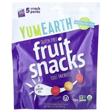 Gluten Free Fruit Snacks, Favorites, 5 Packs, 0.7 oz (19.8 g) Each
