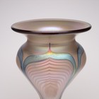 Vintage Art Glass Abelman Studio Iridescent Favrille Pulled Feather Vase Signed  — photo 5