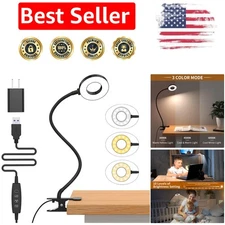 15.8'' Flexible Arm Desk Lamp with USB Power - Eye Care Reading Light for Kids
