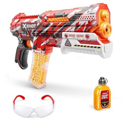 XShot Hyper Gel Clutch Blaster Gel with 5,000 Hyper Gel Pellets  & safety Glasse