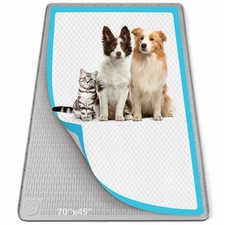 Pee Pad Holder for Dogs 70''x45'' Silicone Puppy Pee Pad Tray, Light Grey