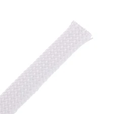 PET Expandable Cord Protector, 6.5Ft-10mm Wire Loom Cable Sleeve White