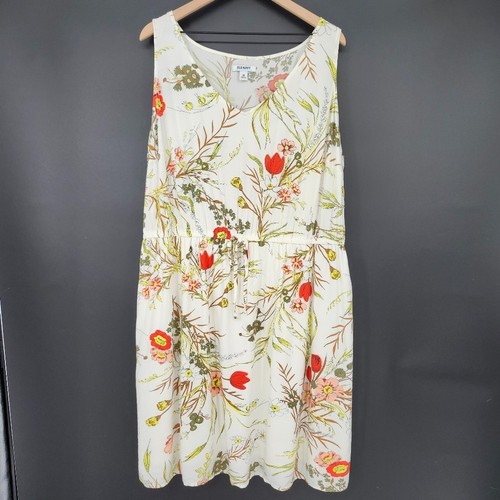 Old Navy Womens V-Neck Dress Size 3X Multi-Colored Floral Sleeveless Bloomcore - Picture 3 of 8