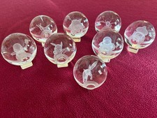 Pokemon laser-engraved large size (baseball sized) crystal balls set of 8