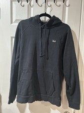 Under Armour ColdGear Black Fleece Pullover Hoodie Men's M Loose Fit