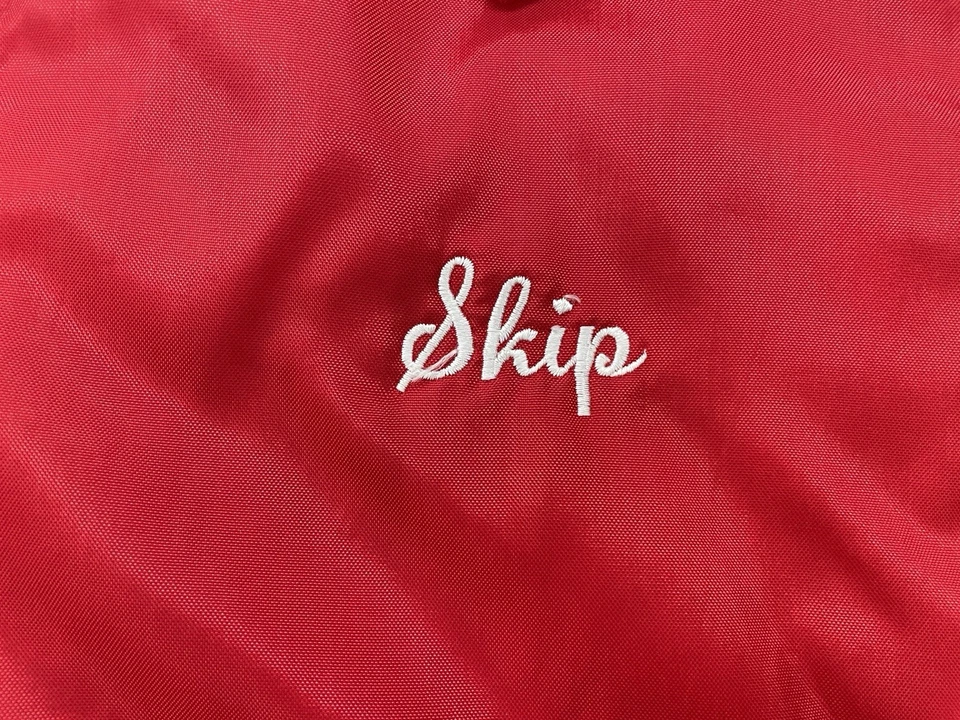 Vintage 90s Neff Red Alden Fire Dept. Varsity Jacket Adult Size Medium Button Up - Image 3 of 4