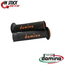Domino Black/Orange Dual Compound MotoGP Grips 0630-1596