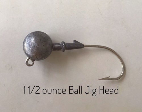 HTR Fishing Supplies 5 X 1 1/2 ounce Ball Jig Heads