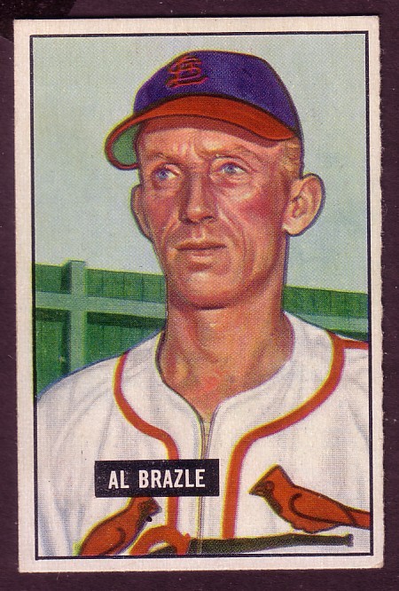 1951 BOWMAN AL BRAZLE  CARD NO:157 NEAR MINT CONDITION