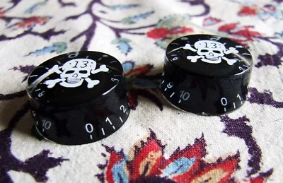 SKULL KNOB BOUTON CRANE POTARD guitare GIBSON SG LES PAUL // LOT DE 2 NEUF