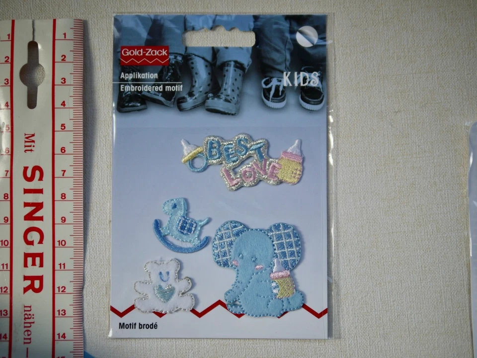 GOLDZACK Stickbild Applikation Bügelbild Flicken Aufnäher Hund Auto Elch Giraffe - Bild 3 von 4