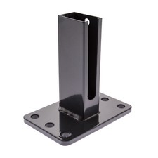 Dübelplatte 15 x 10cm Zaunpfosten Doppelstabmattenzaun Pfostenschuh anthrazit