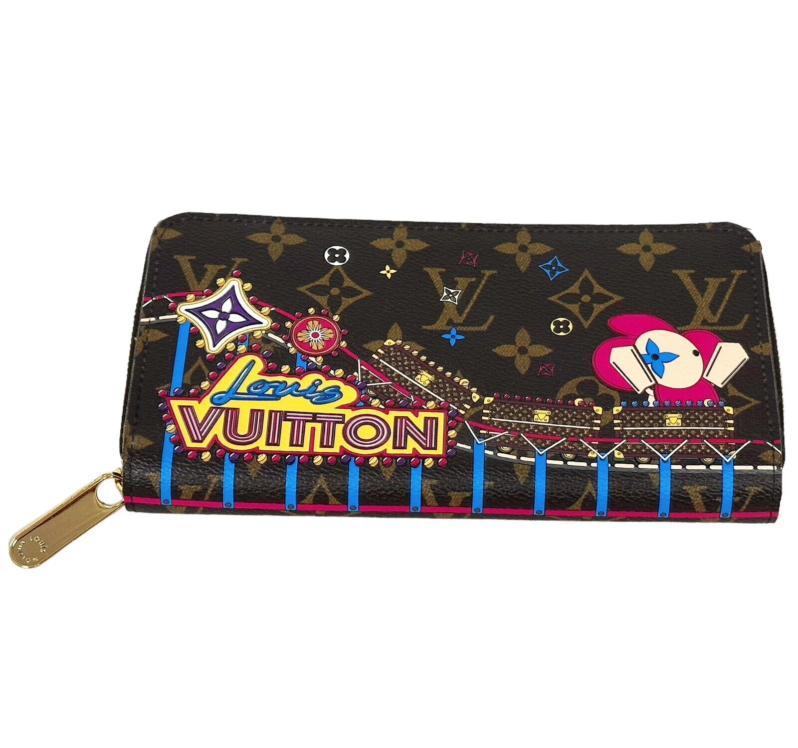 Louis Vuitton Zippy Long Wallet Limited Edition Essential V Logo