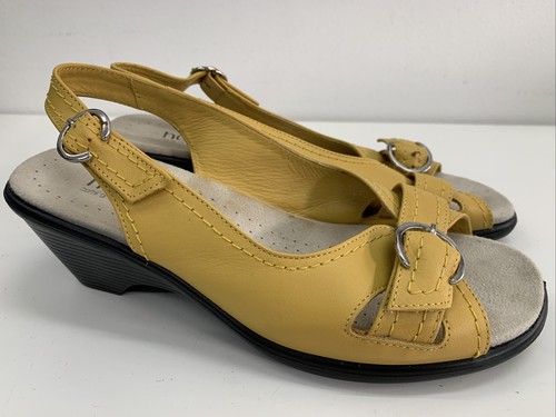 yellow slingback sandals
