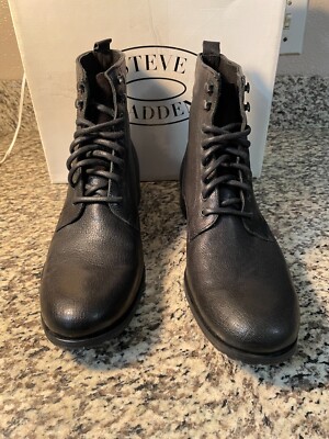 steve madden men boots real leather black size 11 | eBay display picture 3