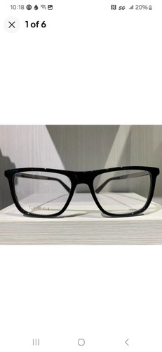 GUCCI GG 0691O-C001 Shiny Black Rectangular Designer Eyeglasses - Picture 2 of 5