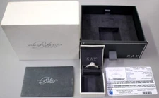 Monique Lhuillier Diamond Solitaire 18k White Gold Engagement Ring